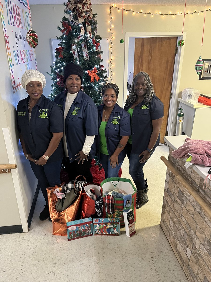 Today is “A Day of Giving” the Daughters of Ali Court 236 donated socks, underwear and pajamas to Brookstone Living Care