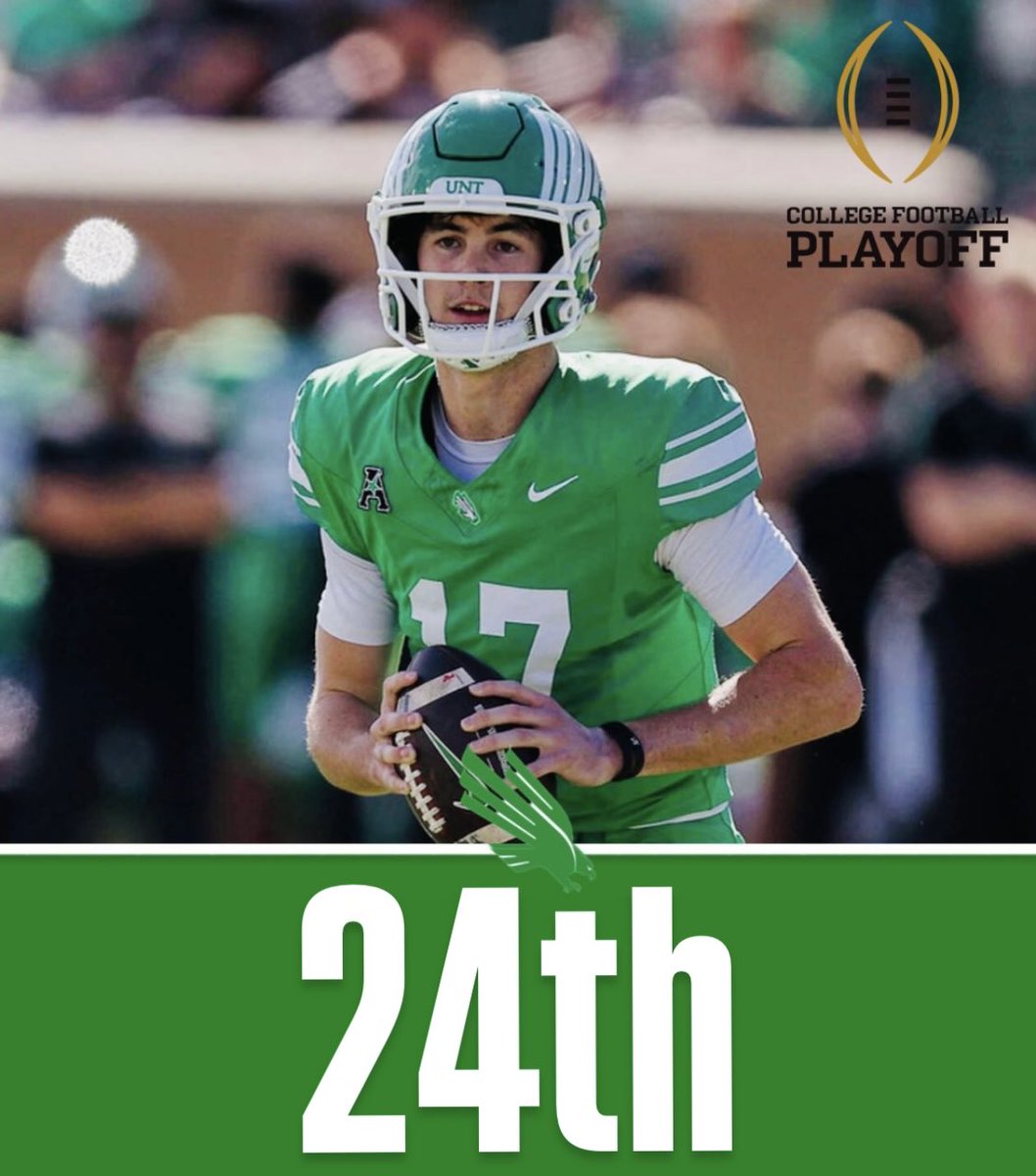 NTXSportsPort's tweet image. North Texas comes in at 24. JMU at 25. Tulane at 20. 

Win and we’re in. Just go 1-0.
#GMG