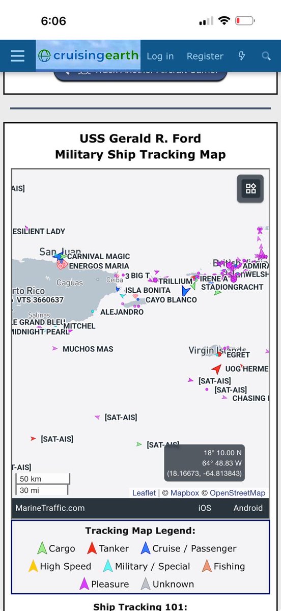 Ya arrancó el Gerald Ford rumbo sur directo aprieten ese Jopo