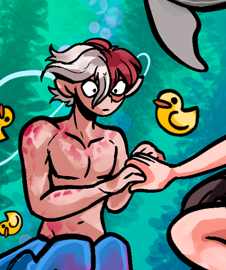 I think Shoto contemplating Ochako's gentle handhold is my favorite part of this art