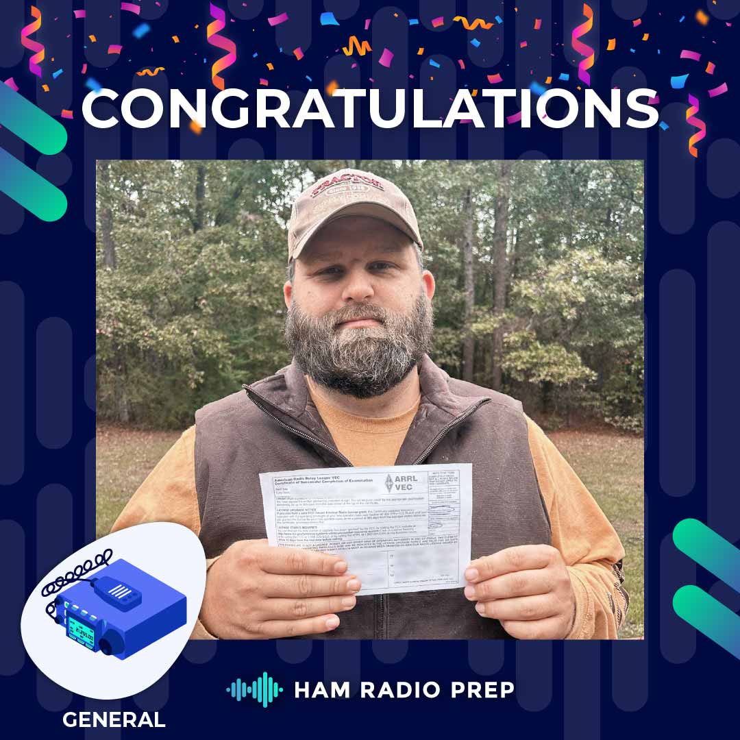 HamPrep's tweet image. 🚀 Big congratulations to Kenneth from #NorthCarolina for earning his #FCC General Class #HamRadio license! 🎉📡

Kenneth got licensed for emergency communications, hobby enjoyment, and off-the-grid readiness — combining passion, preparedness, and self-reliance. 🆘📻🔋 His…