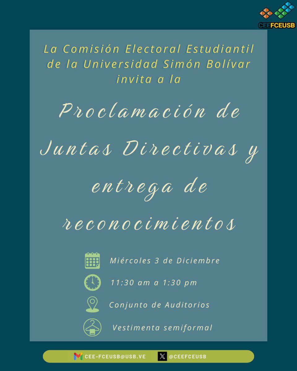 Comisión Electoral Estudiantil - FCEUSB tweet media