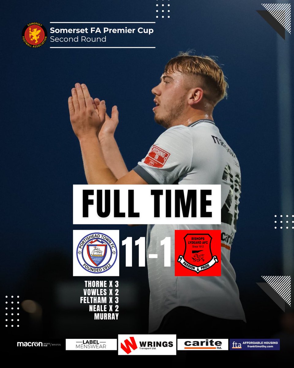 <a href="/swsportsnews/">South West Sports News</a> FT | A professional performance from posset. Credit to Bishops Lydeard who kept playing their football especially in that second half. 

⚪️⚫️ 11-1 🔴⚫️

<a href="/swsportsnews/">South West Sports News</a>