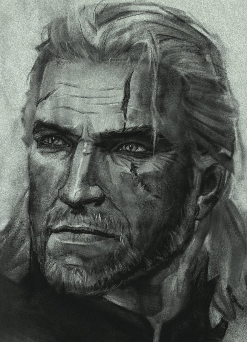 kmcateerart's tweet image. an old one of geralt!
#thewitcher3 #GeraltOfRivia #Witcher3 #witcher #fanart
