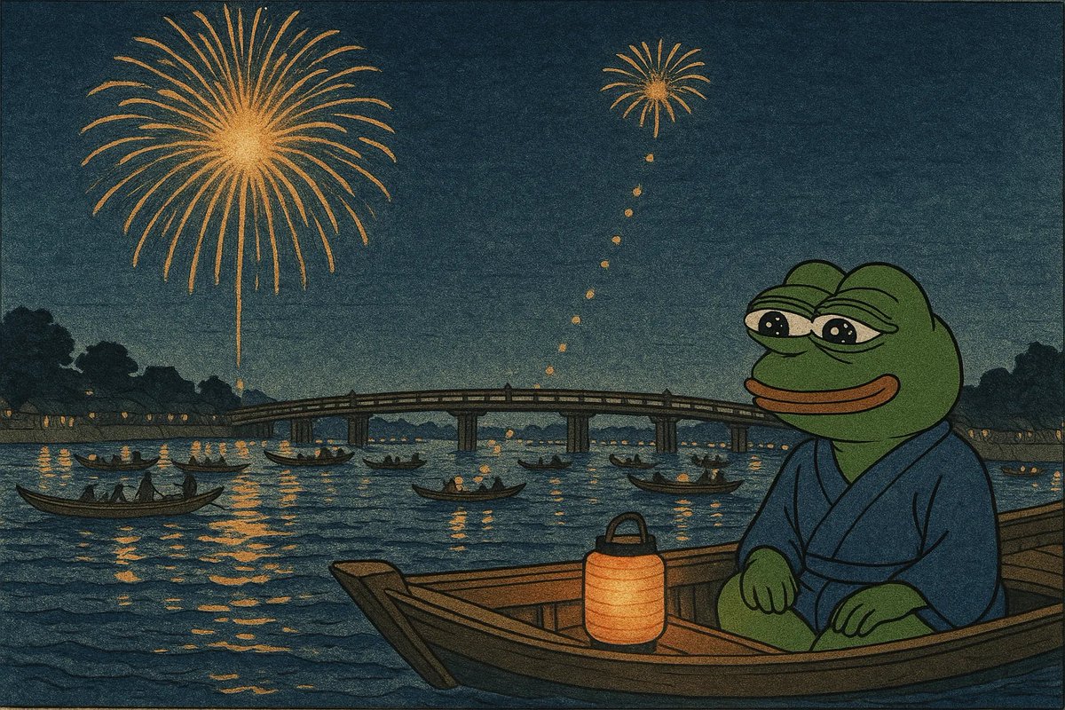 TransientLabs's tweet image. 🐸 Pepe at the Ryogoku Fireworks by @carlothecurator

0.01e reserve ⬇️