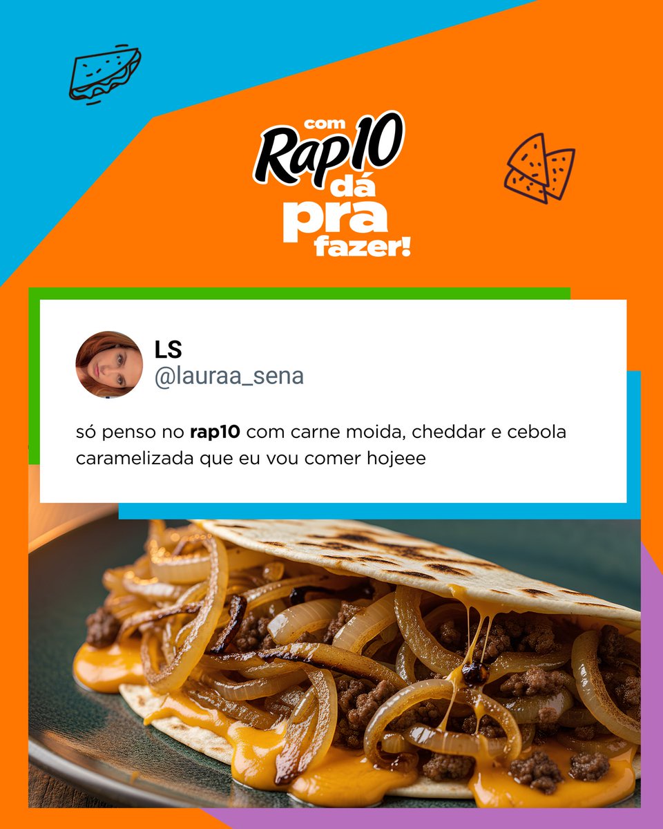 Diagnóstico confirmado: pensando 24 horas por dia em Rap10 com carne moída, cheddar e cebola caramelizada. 

Quando a combinação é perfeita, a gente só repete 🤤🔥

#Rap10 #DáPraFazer #Rap10Comunidade #ComRap10DáPraFazer