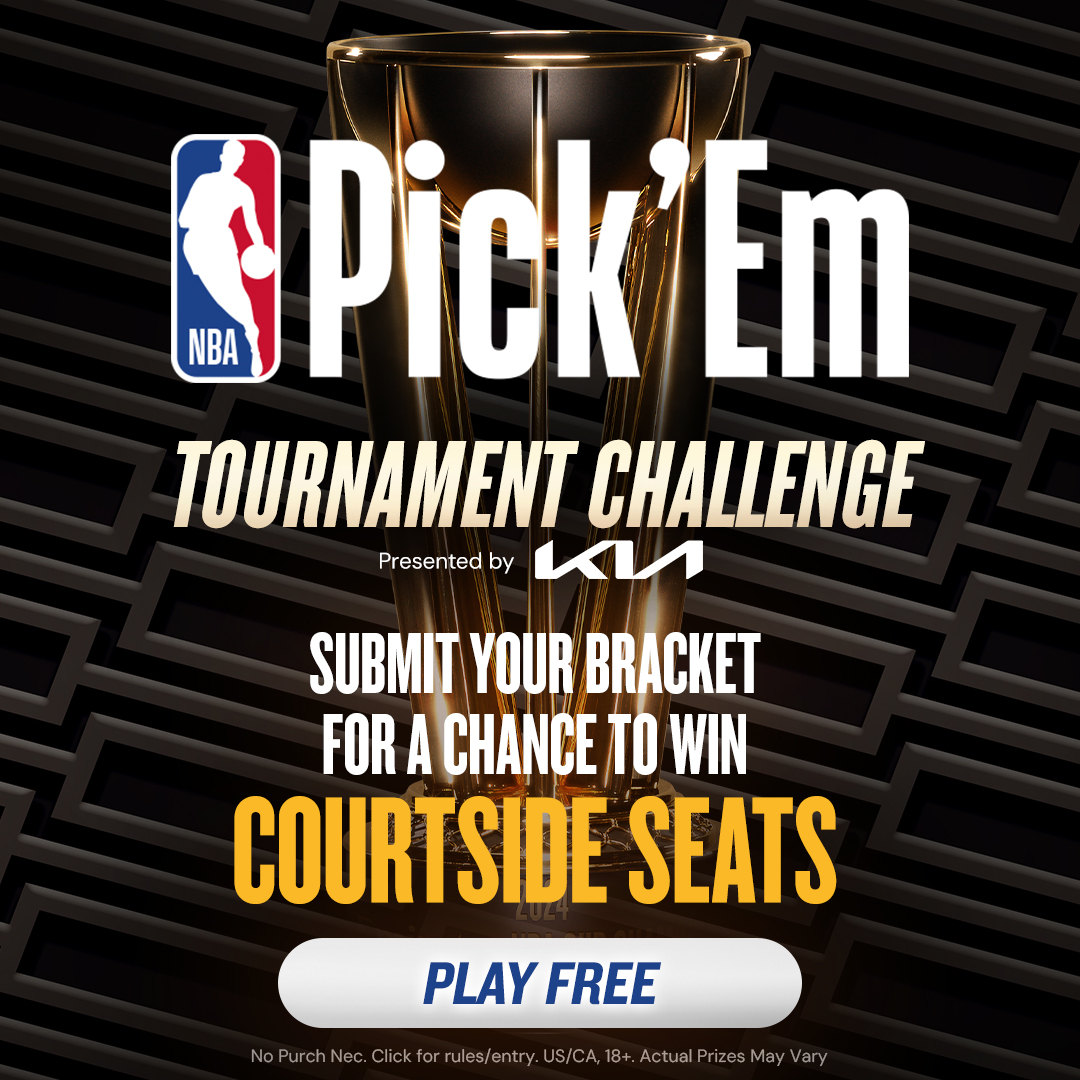Make your Emirates NBA Cup picks for a chance to win big. Predict the winner of each Knockout Round game with NBA Pick'Em Tournament Challenge Presented by Kia and you could win courtside seats and a $1,000 NBA Store gift card. Submit your bracket for free at
