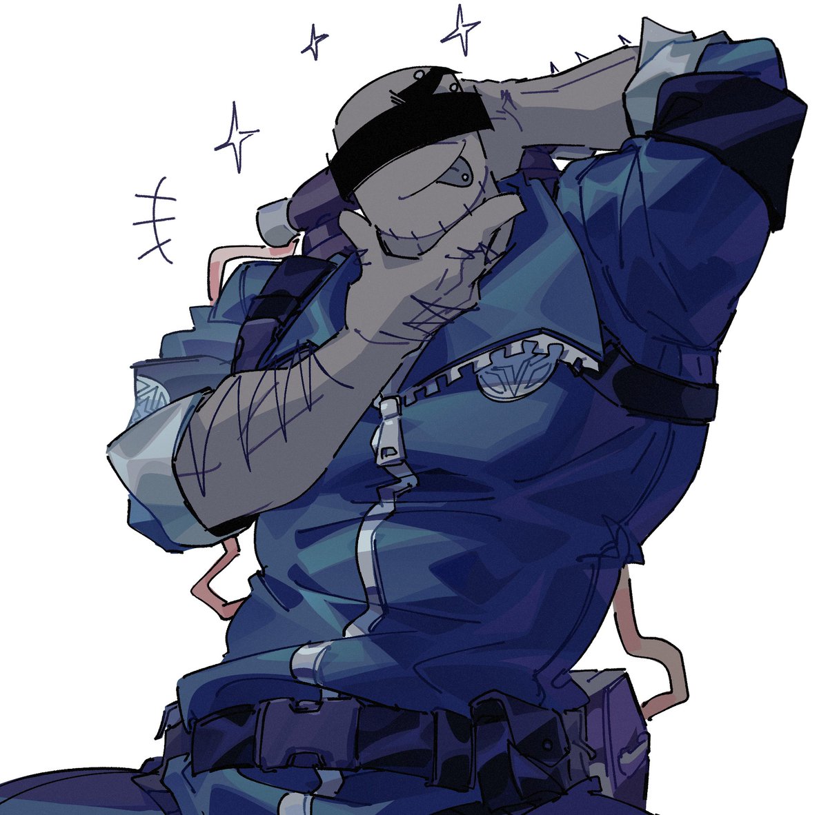 he’s showing off his new piercing