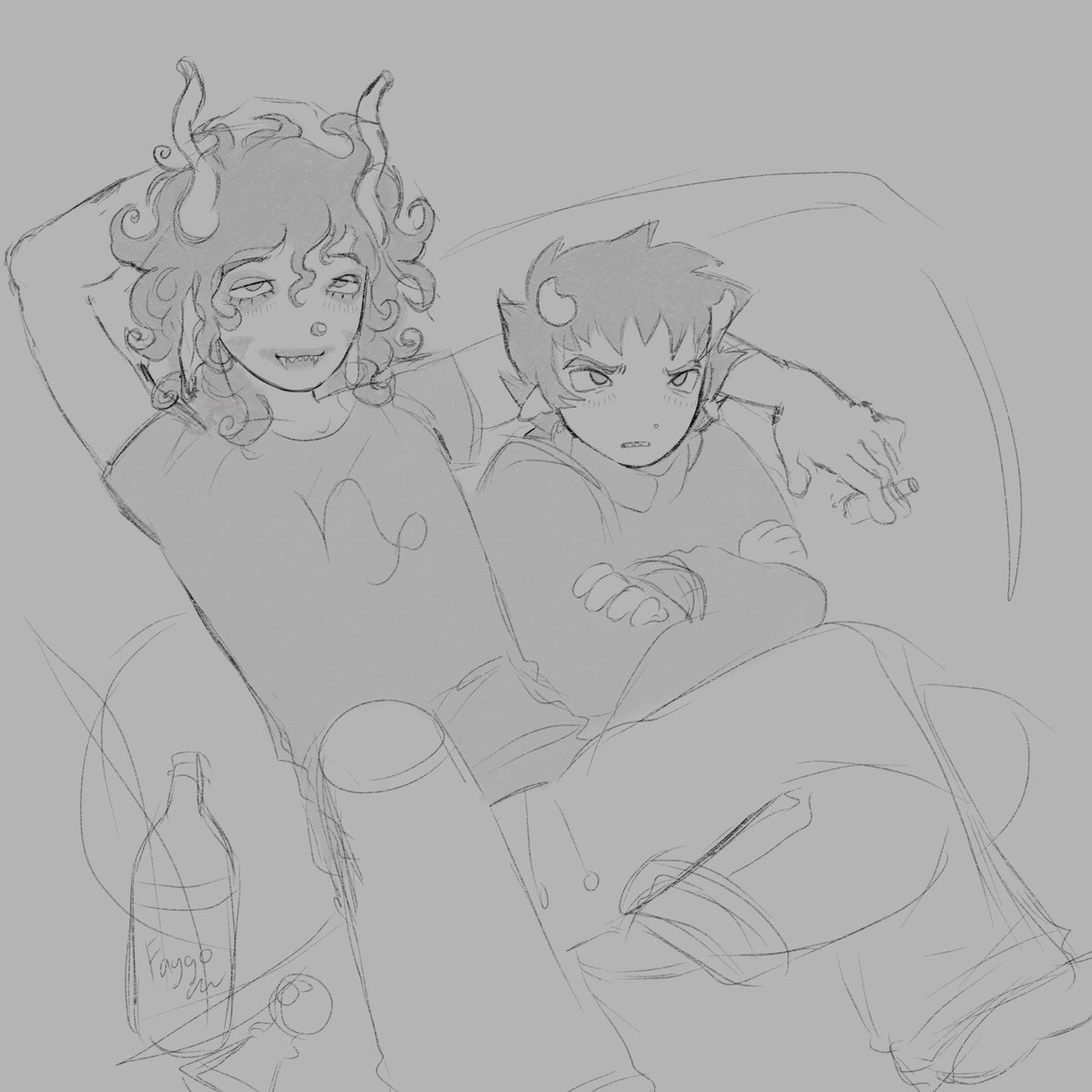 darkhearters's tweet photo. watching moviehs (gamzee, karkat) #homestuck #gamkar https://t.co/qEAipizVeX