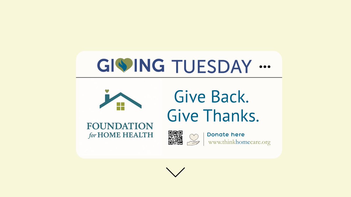 Today’s the day! Support the Foundation for Home Health and help us strengthen training, education, and leadership development for home care and hospice. Give now: thinkhomecare.org #GivingTuesday #SupportHomeCare #CareAtHome #MAHospice #InvestInCare