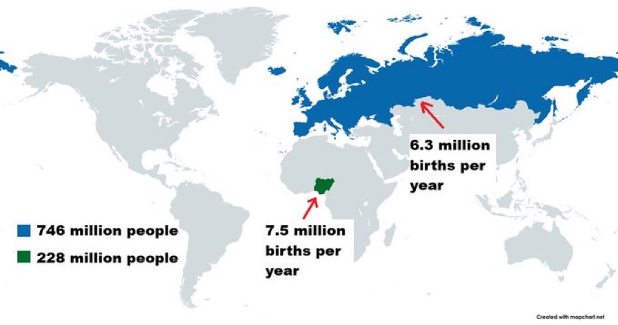 WallStreetMav's tweet image. Nigeria is having more babies than all of Europe combined.

European women are gorgeous. Guys, go make babies with your ladies.