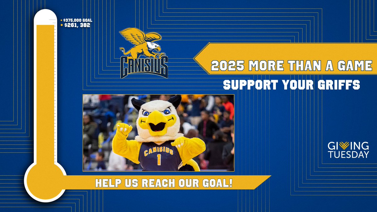 This Giving Tuesday, support the More Than A Game Fund and help elevate the student-athlete experience at Canisius!

Help make a difference for your #Griffs today. 💙💛

➡️ support.canisius.edu

#GivingTuesday2025
