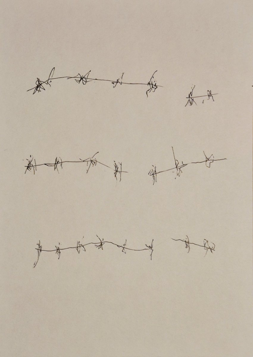 BooksnMagic's tweet photo. "Four Poems I Can't Speak"
Ink on cartridge paper
#asemic #asemicpoetry #asemicwriting https://t.co/HodIhe3Pa7