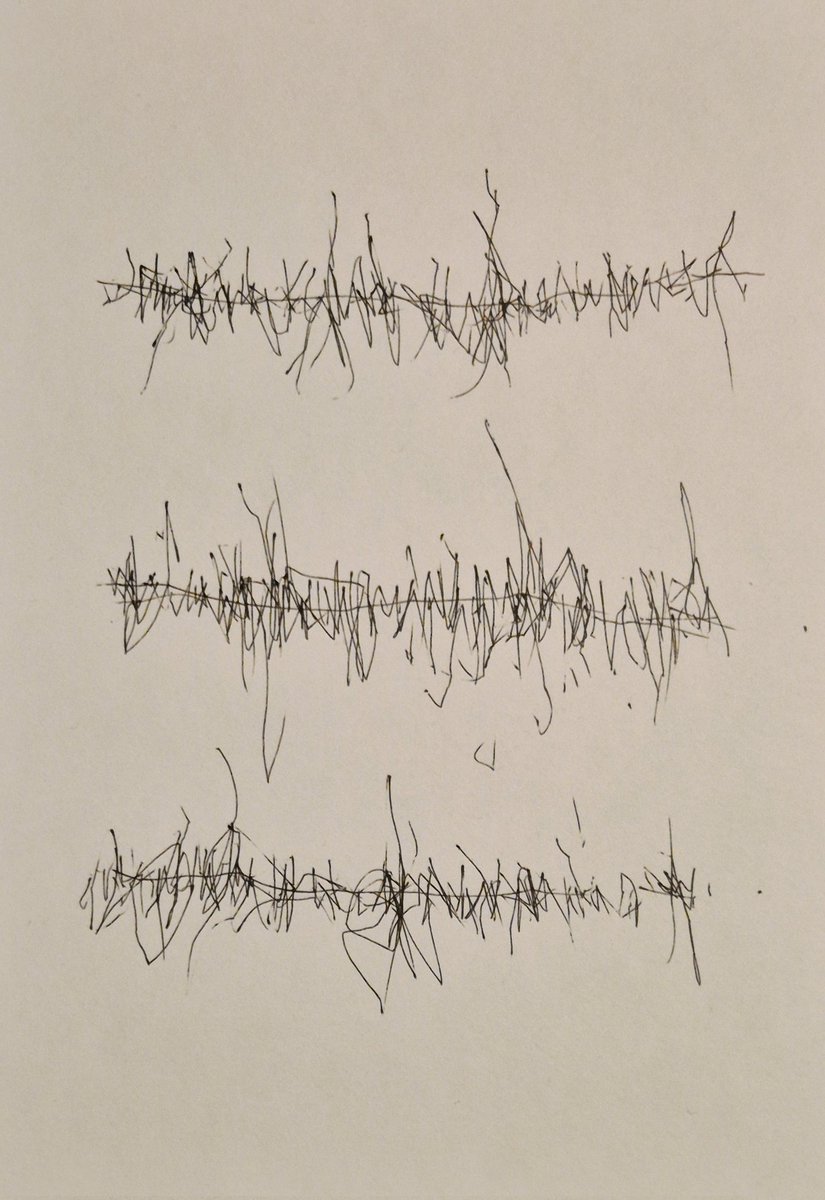 BooksnMagic's tweet photo. "Four Poems I Can't Speak"
Ink on cartridge paper
#asemic #asemicpoetry #asemicwriting https://t.co/HodIhe3Pa7