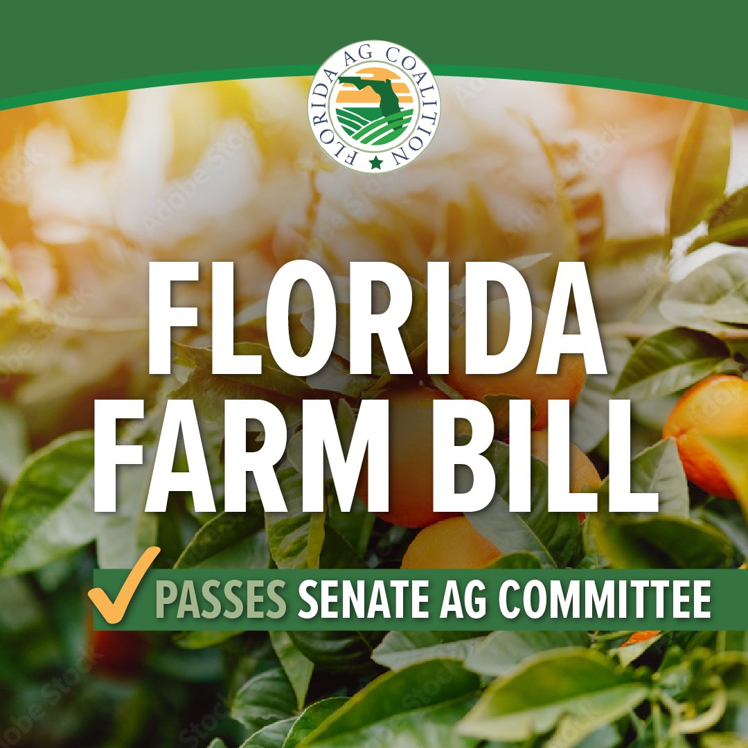 The #2026FloridaFarmBill (SB 290) cleared the Senate Agriculture Committee today ahead of the 2026 Legislative Session. Thank you, Commissioner <a href="/WiltonSimpson/">Wilton Simpson</a>, Chairman <a href="/SodFatherFL/">Keith Truenow</a> and Committee members for supporting and defending Florida's farmers, ranchers and growers.