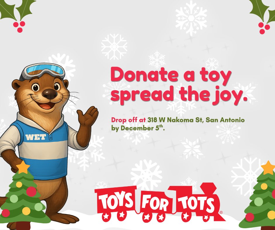 WaterEdgeTech's tweet photo. Let’s spread some holiday cheer! 🎁💧

Water Edge Technology is supporting the @ToysForTots_USA drive hosted at @SolarEdgePros!

Drop off toys through Dec 5 at: 

📍 318 W Nakoma St, San Antonio

#ToysForTots #WaterEdgeTechnology #SanAntonio

Donate today! https://t.co/utf2XbVVZ8