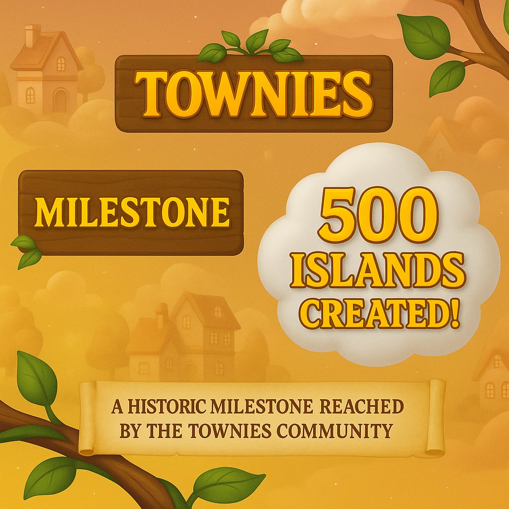 500+ Islands already built… and the Townies world is booming. ⚡🏡

Don’t watch others build, claim your land and join the expansion on <a href="/base/">Base</a>.
👉 app.townies.games