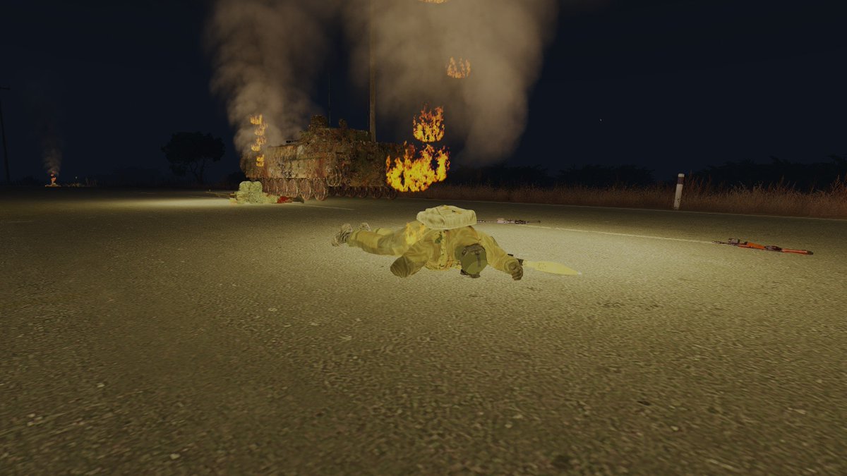 1erAmfibi's tweet photo. ♠️USMC Force Recon team infiltrated behind enemy lines to ambush an enemy convoy.  

Un equip de Marines Force Recon es va infiltrar rere les línies enemigues per a emboscar un comboi enemic.

#Arma3 #MILSIM #català #1ramilsim #simulation #recon #forecon https://t.co/3iORN1tc8o