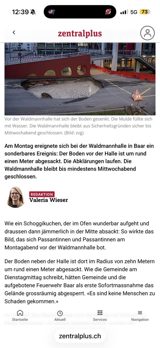 Hoffentlich sind auch keine ausserirdische Passantinnen zu Schaden gekommen 🤕 ⁦<a href="/zentralplus/">zentralplus</a>⁩