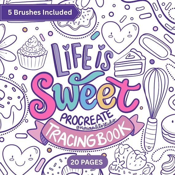 MariapalitoDraw's tweet image. Life is Sweet Procreate Tracing Book workbook 20 Positive Affirmation Pages Trace and Practice + 5 Brushes digital lettering practice M026-1 by Mariapalito ift.tt/ln1xFYc #procreate ift.tt/g3FKEMq
