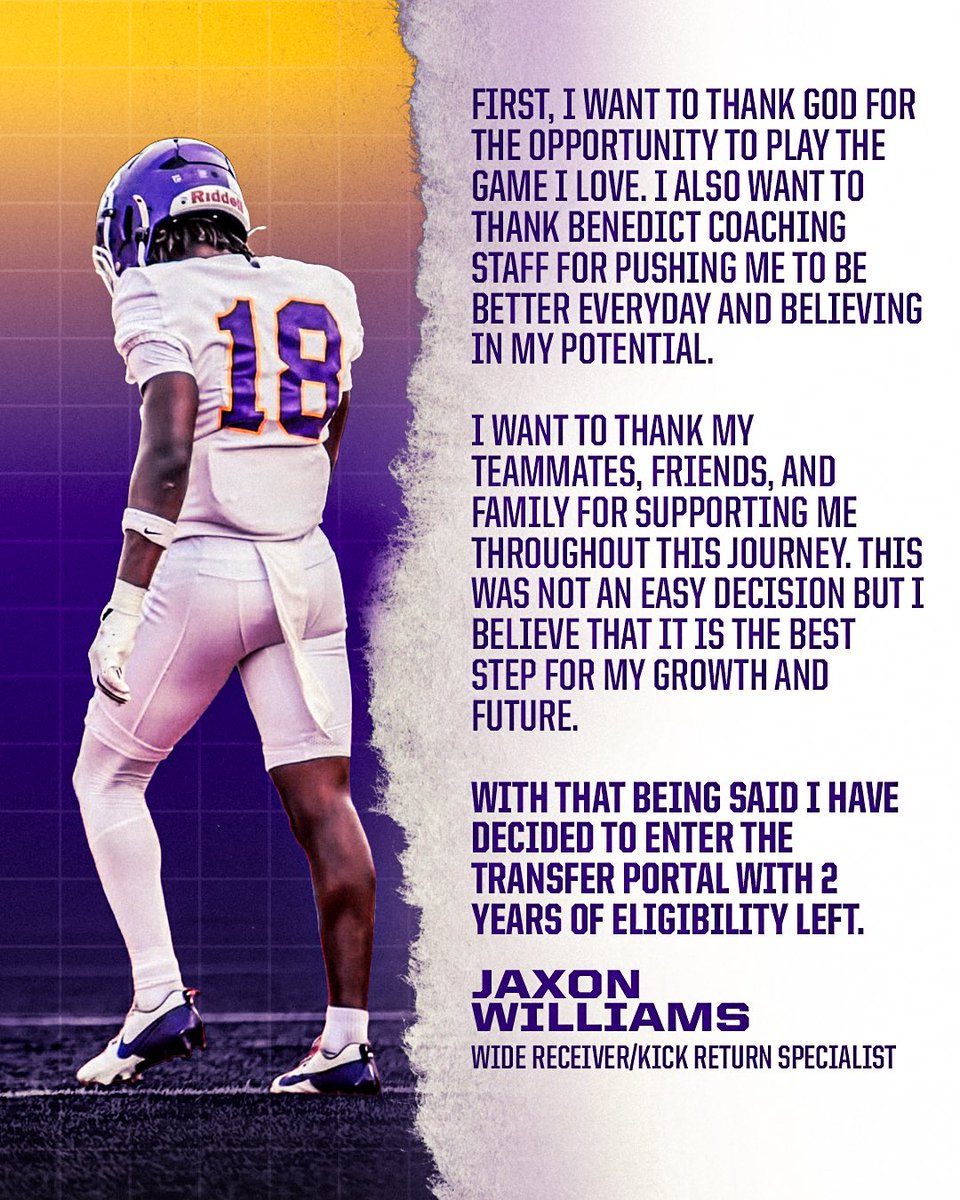 _JaxonW's tweet image. I will be entering the Transfer Portal with 2 years of eligibility left‼️