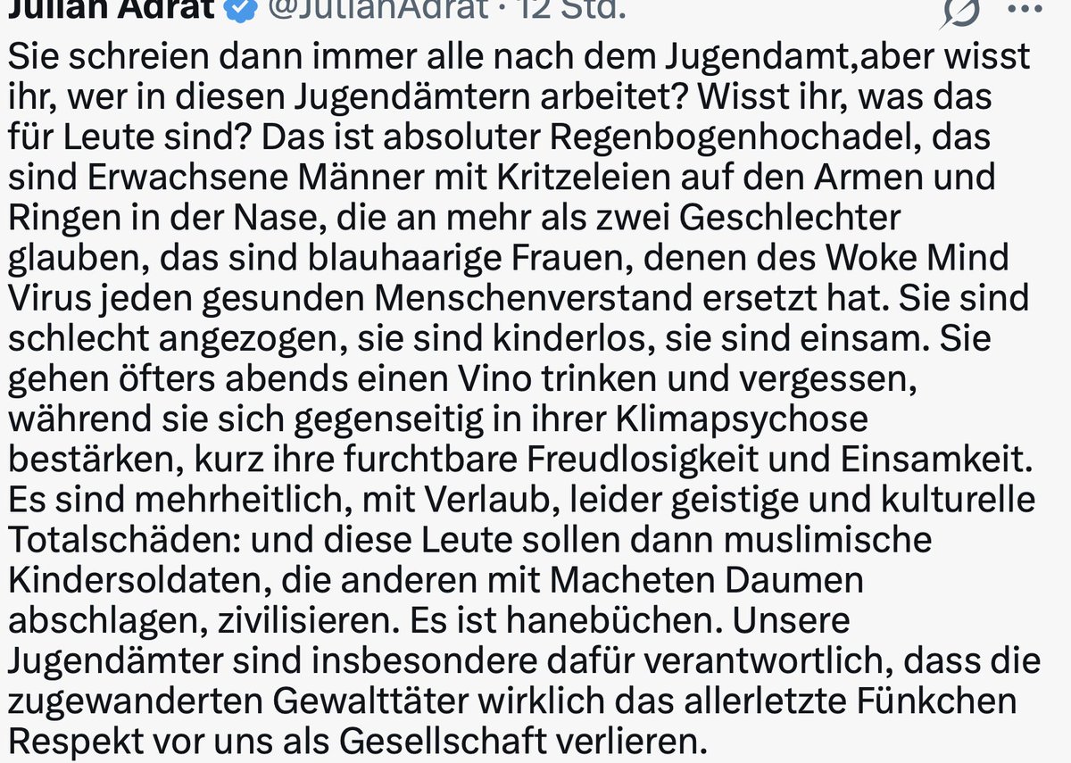 Hat den mal eine Kunstakademie abgelehnt oder sind die Tabletten alle?