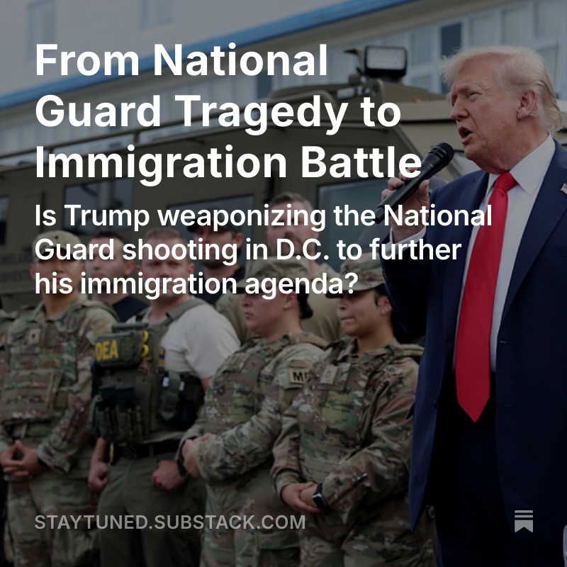 “It feels like a Muslim ban on steroids.” - <a href="/JoyceWhiteVance/">Joyce Alene</a> on how President Trump is weaponizing the National Guard shooting tragedy to further his immigration agenda. Listen to a new episode of the <a href="/cafedotcom/">CAFE</a> Insider podcast with <a href="/PreetBharara/">Preet Bharara</a>: cafe.visitlink.me/aS5fMN