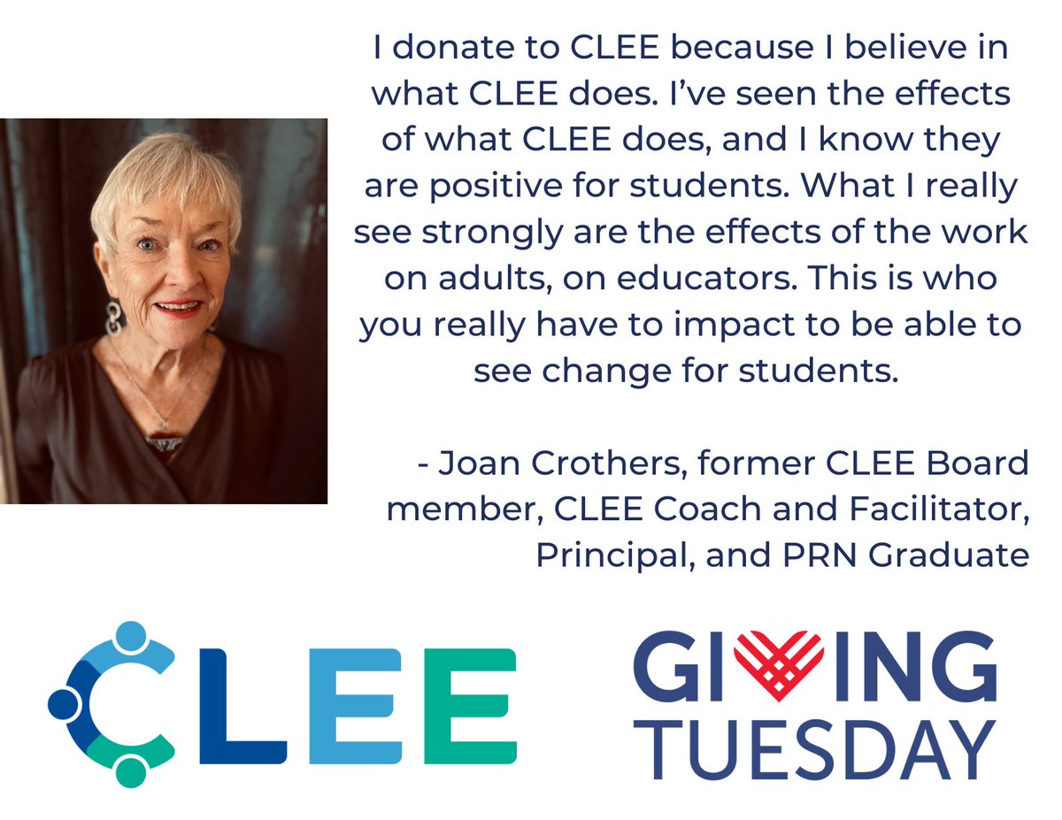 Thank you for your Giving Tuesday gifts! 

We need you to continue our mission. It takes courage and fierce commitment to create environments where every child engages in learning that unleashes their unlimited potential and joy.
clee.org/annual-fund/