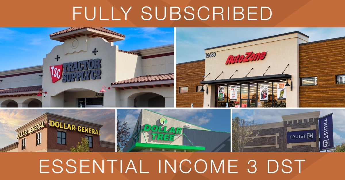 Our Essential Income 3 DST is now fully subscribed, reflecting the market’s strong appetite for DSTs that offer an accelerated path to REIT ownership.

Find out more: exchangeright.com/news/essential…

#DST #REIT
