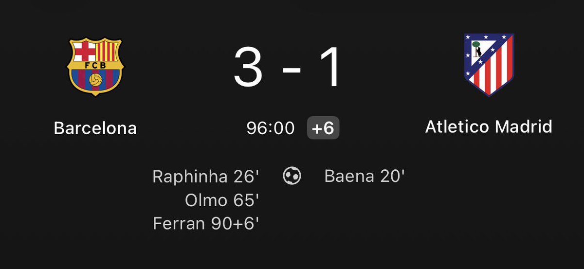 WolfRMFC's tweet image. Is anyone surprised by this result? Atletico could be on a 50 games win streak and would still find a way to somehow lose to Barcelona. Funniest club in the world.