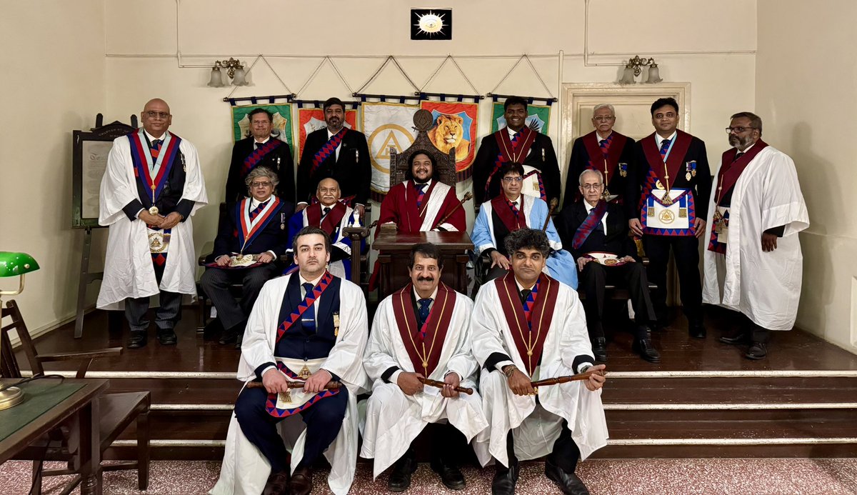 A wonderful evening at Chapter St. George No. 549 at our Regular cum Installation Meeting.

Congratulations to:
🔺 E. Comp. Jeff George – Installed as Principal Z
🔺 E. Comp. Ashwin Jaiswal – Installed as Principal J

And best wishes to all Companions appointed &amp; invested today.