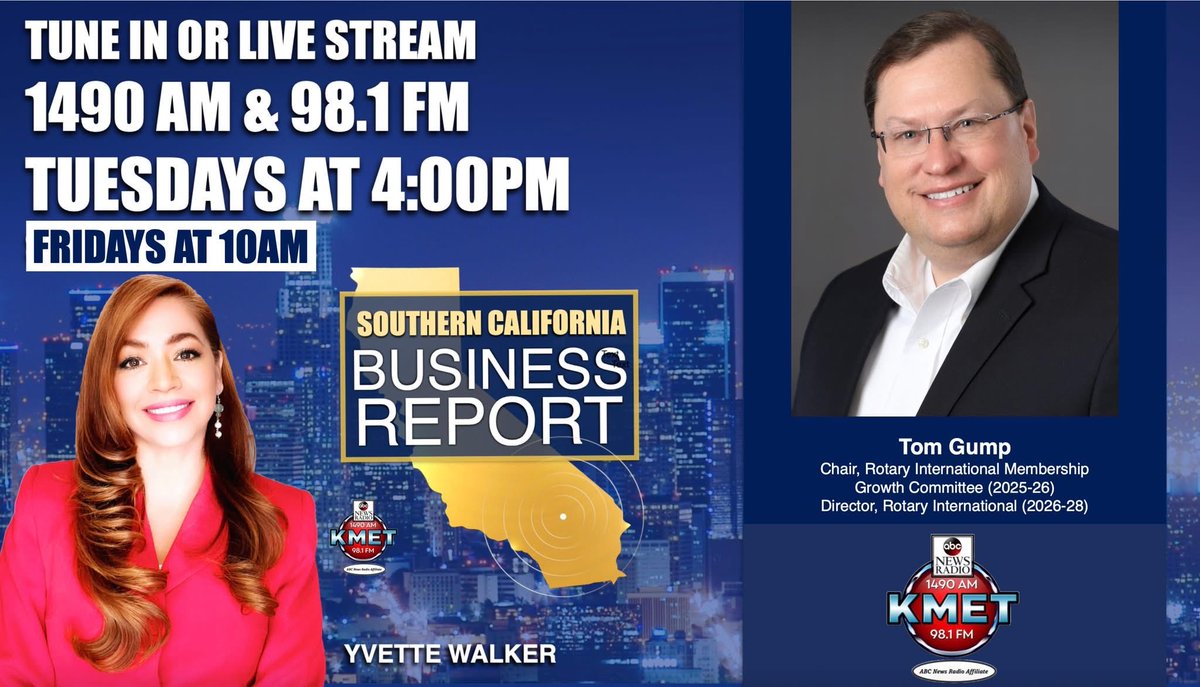 TODAY- AT 4pm - <a href="/KMETRadio/">KMET1490AM</a> 
&amp; FRIDAYS AT 10am

KMETTV: vimeo.com/event/4790975/…
Meet Tom Gump: a champion of Rotary, tireless builder of community, and a beacon of friendship from Minnesota to the world.
#Solutions #opportunity #success

<a href="/ABC/">ABC News</a> <a href="/Rotary/">Rotary International</a> <a href="/ABCNetwork/">ABC</a>