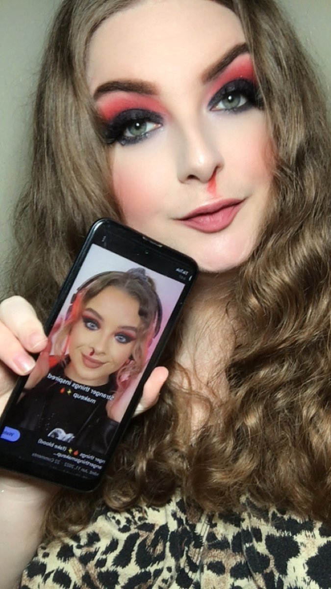 storyofshawna's tweet image. A #strangerthings recreated makeup look is coming to TikTok and YouTube VERY soon! 🥰🥰🥰 #makeuptutorial #makeup #makeuplook #tiktok #youtube