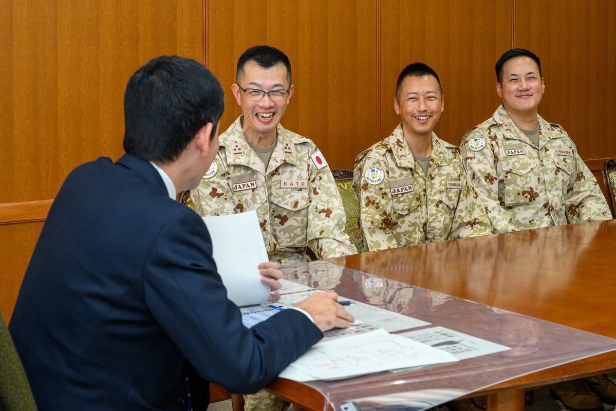 ModJapan_en's tweet image. 7 band members from JSDF Central Band, Eastern Army Band, 2nd and 8th Band  are dispatched to Djibouti for a Capacity-Building Project, training the　Djibouti Armed Forces Band to enhance musical skills. PVM Yoshida encouraged the members on Nov 28🇯🇵💪🇩🇯