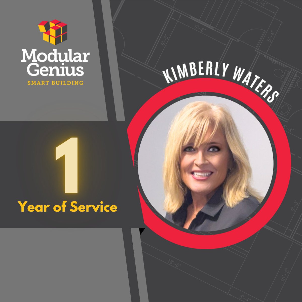ModularGenius's tweet image. Kimberly Waters marks 1 year as a Business Development Manager!  Her drive, professionalism, and commitment to representing Modular Genius have made a meaningful impact on our team and the clients we serve.

Please join us in congratulating Kimberly on her 1-year milestone!