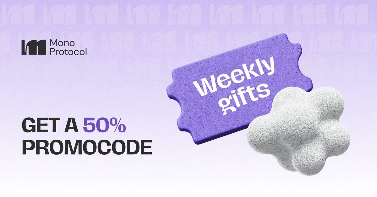 mono_protocol's tweet image. 🚀 Claim this week’s gift.
👉 Start the Quest: monoprotocol.com/rewards-hub

🔹 Buy $MONO for $300
🔹 Promote Mono Protocol on social media
🔹 Get a 50% Promocode for your next purchase

Complete the quest, share the word, and collect your weekly reward.