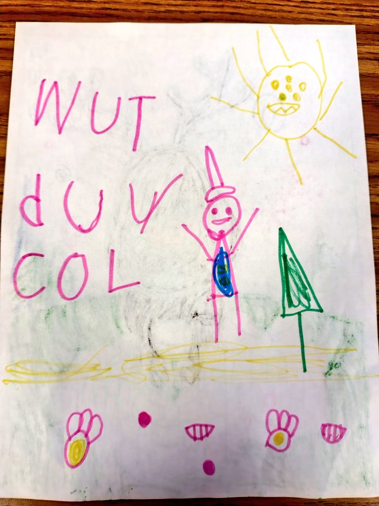 eigenrobot's tweet image. here&apos;s a joke from the 4yo. good luck