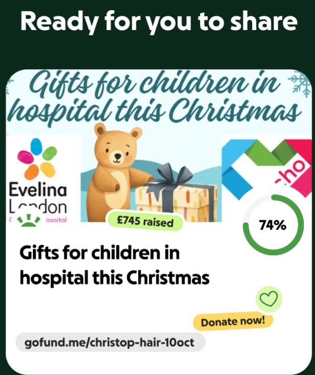 Do you want to make a difference this Christmas? Please consider donating to my Christmas book appeal for children in hospital this Christmas 🙂❤️

gofund.me/beb0d18e4