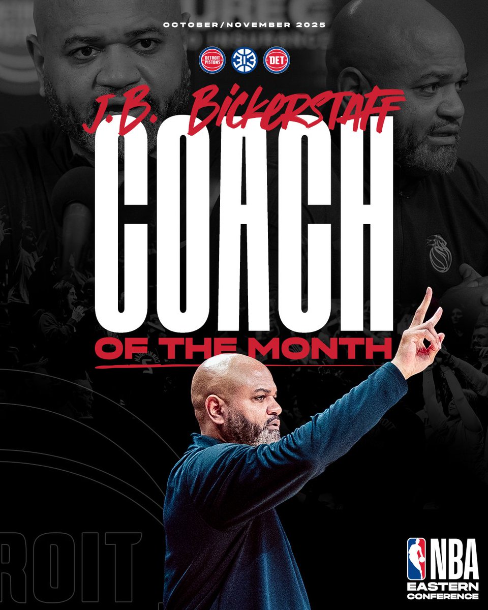 Hard-earned and well-deserved.

Congratulations to J.B. Bickerstaff on being named Eastern Conference Coach of the Month!