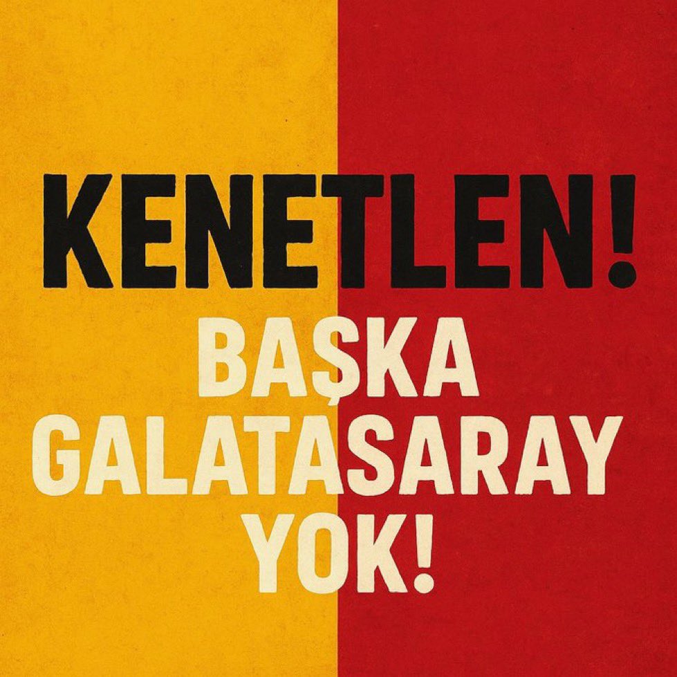 Yine bizi kenetlediniz sağ olun. İstediğimiz de buydu.Yapınıza,hakemlerinize,beceriksiz liyakatsız,düzeninize alayınıza GALATASARAY!..
#KenetleninBaşkaGALATASARAYyok 

💛❤️ 
<a href="/forzacimbom/">Forza Cimbom</a> 
<a href="/SavaPasa/">Sava Paşa</a> 
<a href="/_ArsivUnutmazGS/">Arşiv Unutmaz Galatasaray</a> 
<a href="/winner_gsaray_/">Winner Galatasaray</a> 
<a href="/MektebiGala/">Mekteb-i Gala</a> 
<a href="/PesindeyizApp/">Peşindeyiz Galatasaray!</a> 
<a href="/gsarayruhu1905_/">Galatasaray Ruhu</a>