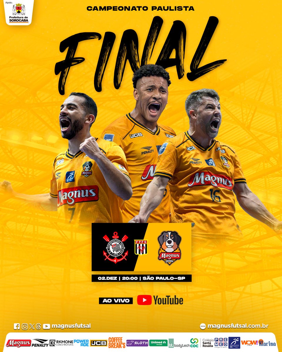 Falta pouco para o duelo contra o Corinthians no jogo de ida da final do Paulistão!