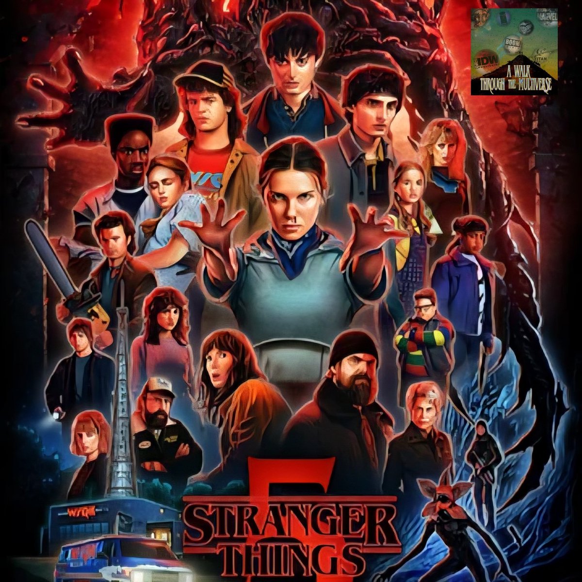 WalkTheVerse's tweet image. The final season of Stranger Things kicks off with a slow bang, and I go over the four episodes that were released, giving my thoughts on some of the things I liked and disliked in these episodes so far. #StrangerThings #StrangerThings5