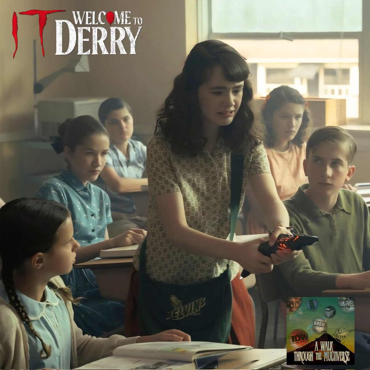 WalkTheVerse's tweet image. Plagued by increasingly dark visions, Dick learns the Black Spot is integral to Charlotte's plan. Meanwhile, Will faces his parents' disapproval, Marge stands up to the Patty Cakes, and Lilly's mental state worsens. #It #ITWelcomeToDerry