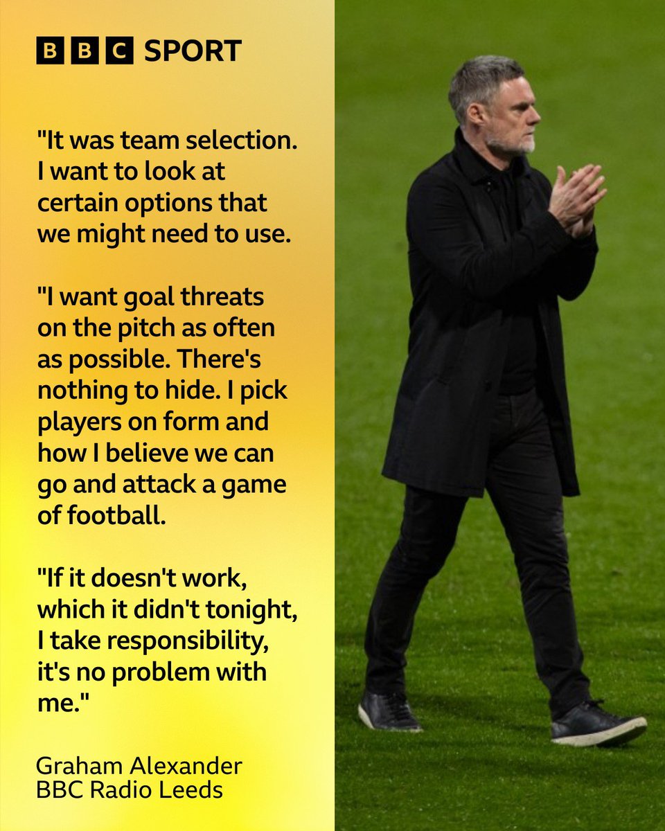 🗣️ "I picked a team to win a game of football."

Graham Alexander explains Brad Halliday's omission from the matchday squad after Bradford City exited the EFL Trophy with a 3-0 defeat at Bolton.

Listen 👉 bbc.in/4as6m65

#BCAFC | #BBCFootball | #BBCEFL