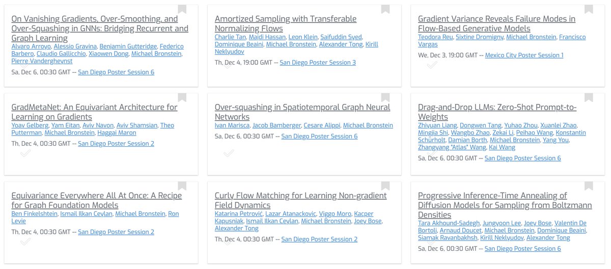 mmbronstein's tweet image. Come to see our 9 papers at NeurIPS!