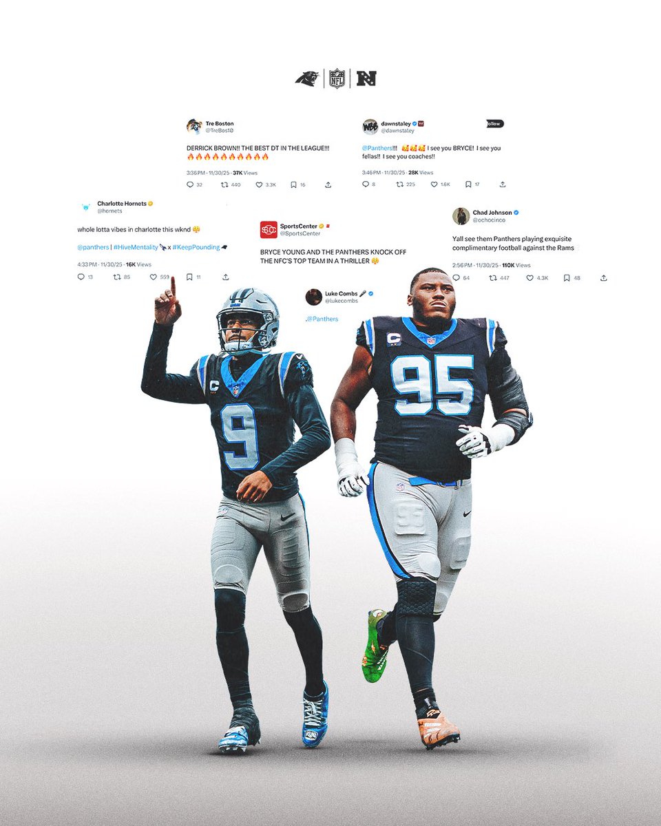 Panthers's tweet image. Had them talkin’ 

Rt to vote 

Bryce Young | Derrick Brown

#ProBowlVote