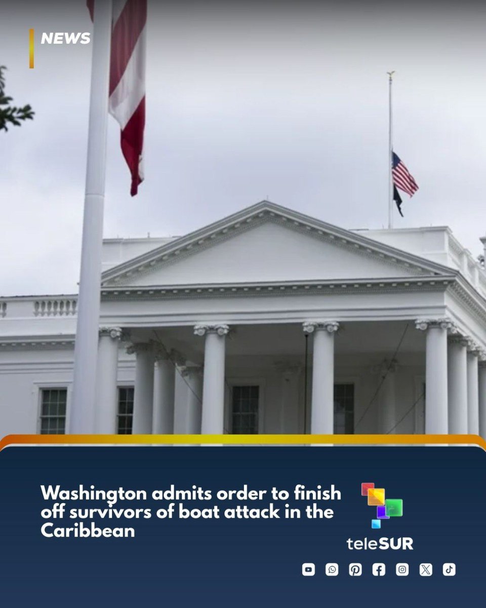 telesurenglish's tweet image. 📌 Following an initial offensive against a &apos;&apos;suspected&apos;&apos; drug-trafficking vessel in the Caribbean, the White House has admitted that a second U.S. military attack in September killed individuals who were already injured. 

 This unfortunate occurrence is part of a frightening…
