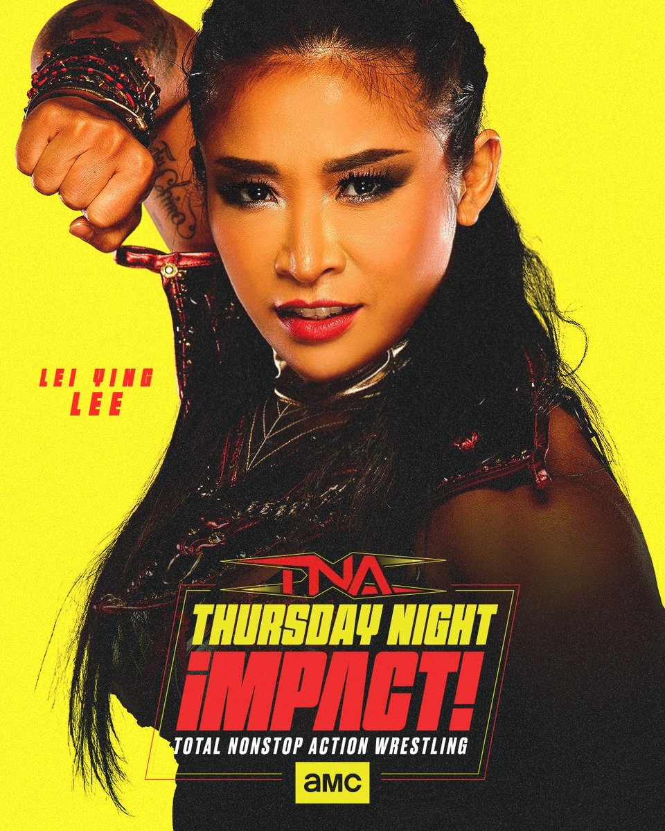 TheLeiYingLee's tweet image. Thursday nights just got upgraded.
Starting January 15 at 9/8c on AMC. @AMC_TV 
TNA’s new era begins…
and your Knockouts Champion is ready for prime time. ⚡🔥

#TNAWrestling #AMCNetwork #ThursdayNightImpact
