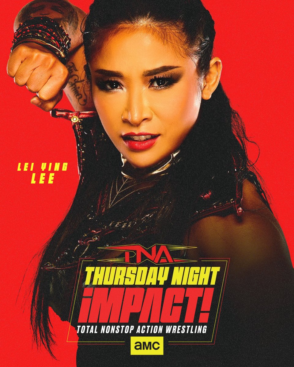 TheLeiYingLee's tweet image. Thursday nights just got upgraded.
Starting January 15 at 9/8c on AMC. @AMC_TV 
TNA’s new era begins…
and your Knockouts Champion is ready for prime time. ⚡🔥

#TNAWrestling #AMCNetwork #ThursdayNightImpact