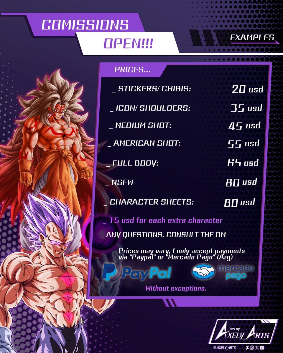 axely4001's tweet image. COMISSION&apos;S OPEN!!!!
comission for @J_Stormcrown 
#ssj4 #dragonballz #oc #goku
